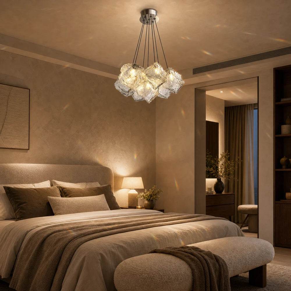 ECOLUCE MODERN Lampadario, Globo, 7xE27, Altezza regolabile, Cromo - 08_LC815-7CH.png