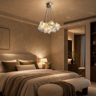 Lampadario ECOLUCE MODERN, Globo, 7xE27, Altezza Regolabile, Cromo