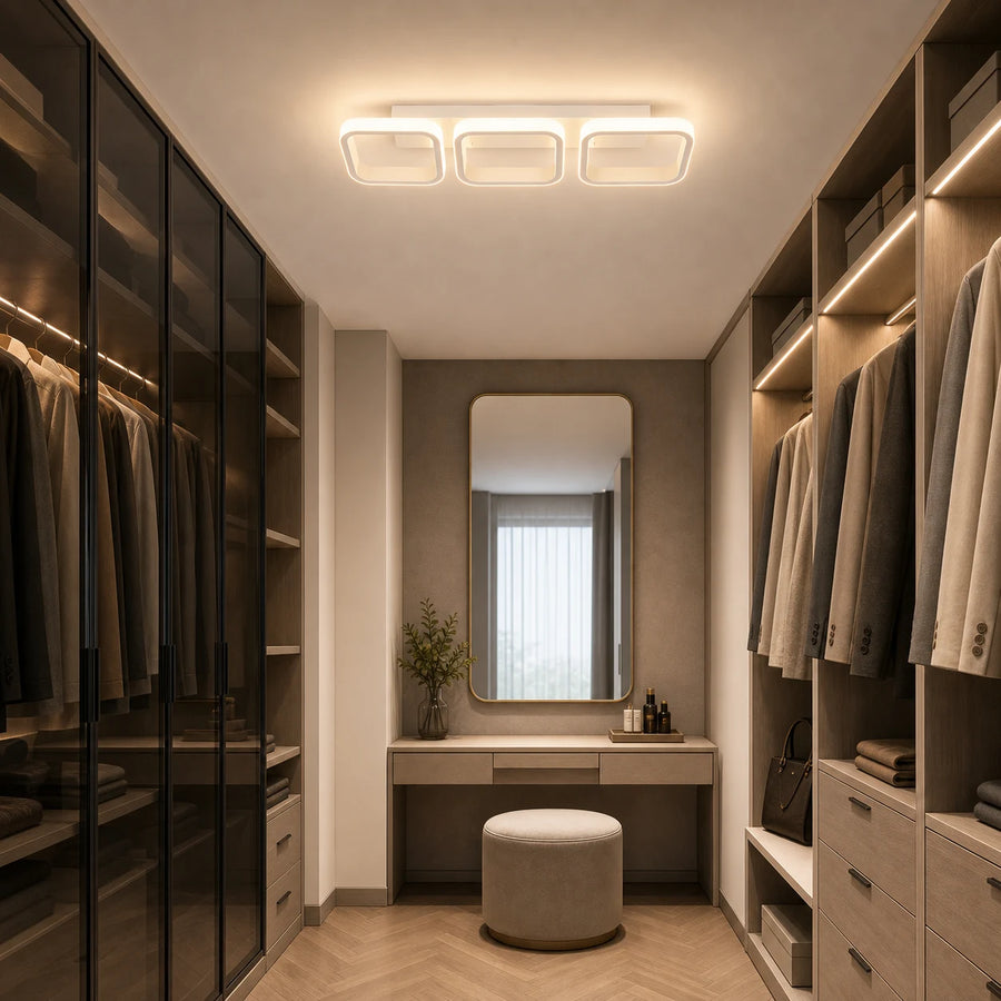 Lampadario LED VERTEX 34W, 3 Quadrati, Lineare, Luce Fredda/Calda/Neutra, Bianco - 08_LL770-3WH.png