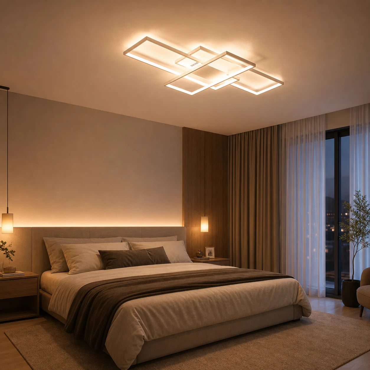 Lustra LED cu telecomanda LANDYN 78W, lumina Rece/Calda/Neutra, Dimabila, Alb - 08_LT500-3WH.png
