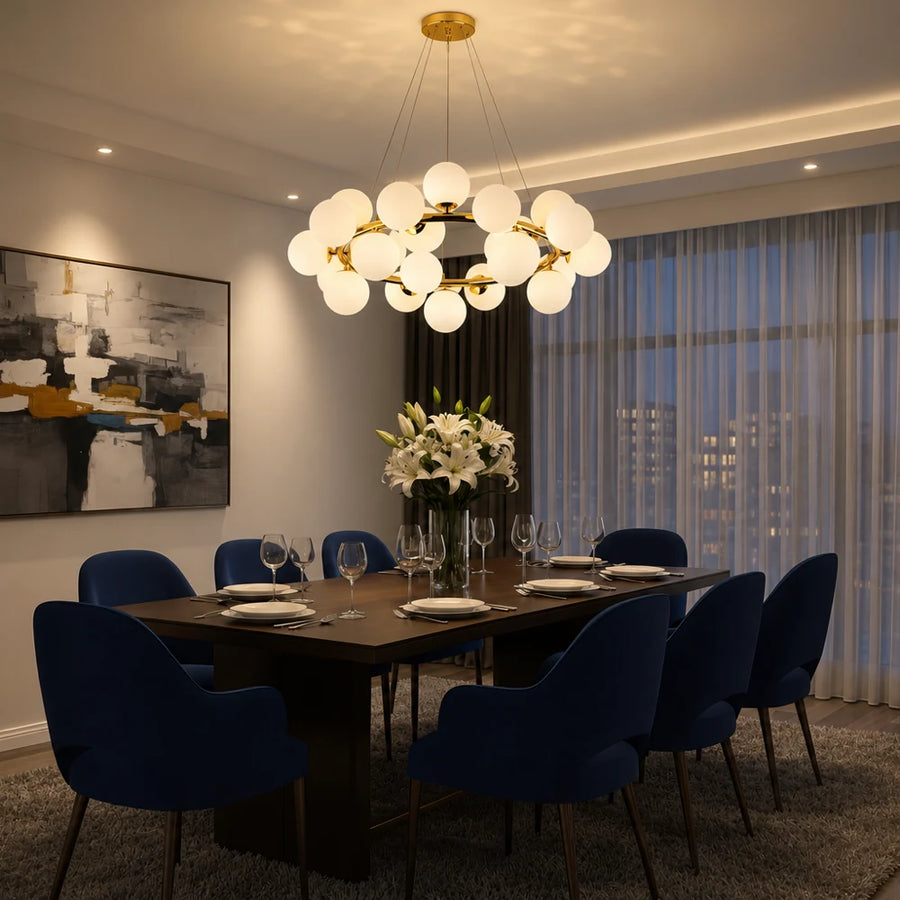 Lustra LOFT Chamber, 25x G9, Alb Auriu, Metal, Inaltime Reglabila, Modern - 07_LC802-25GD.png