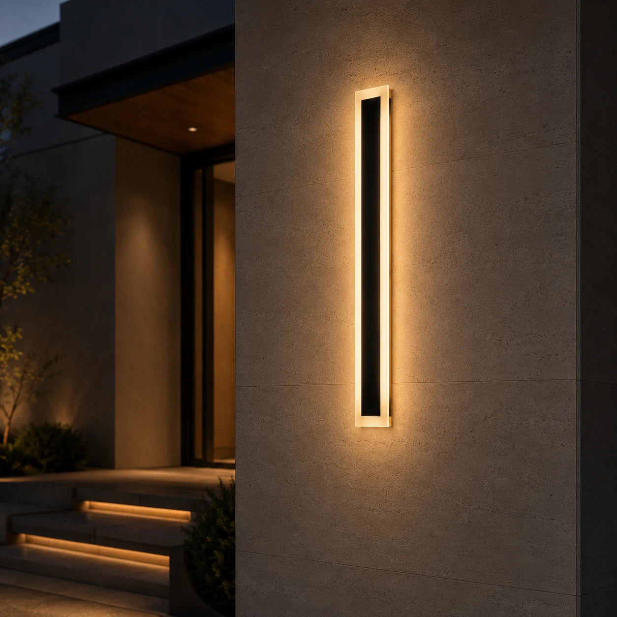 Lampada da parete a LED per esterni Mack, lunghezza 30 cm, 4 W, IP65, metallo, lineare, nero - 09_AX200-300BK.png