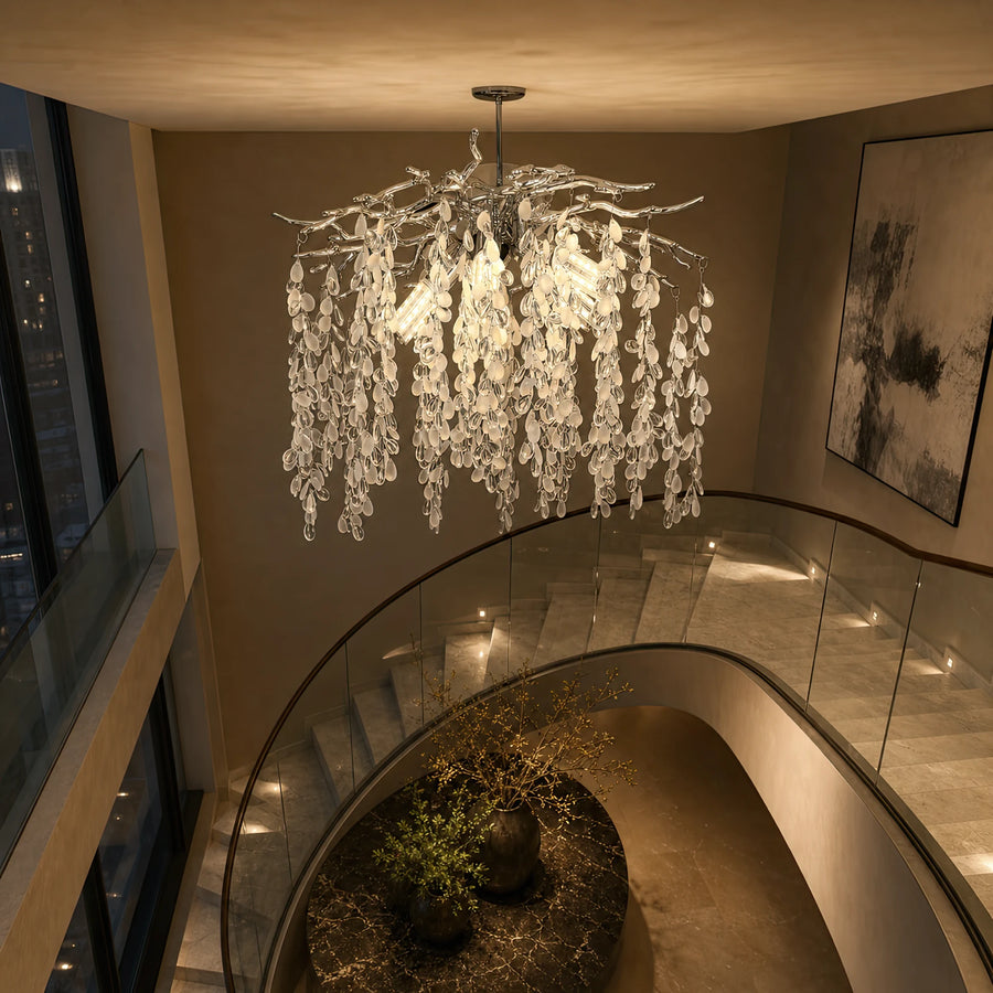 Lampadario in cristallo Willow, 5x E14, diametro 50 cm, cromato - 09_CC8080-D500CH.png