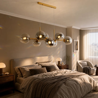 Lampadario a globo, MODEST Grand, 8xE27, Oro, Metallo - 09_LC809-8.png
