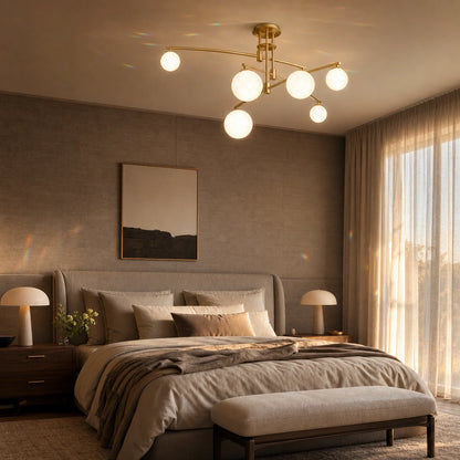 Lampadario con paralume rotondo, cupola PENTHOUSE, 6x G9, oro, metallo - 09_LC825GD.png