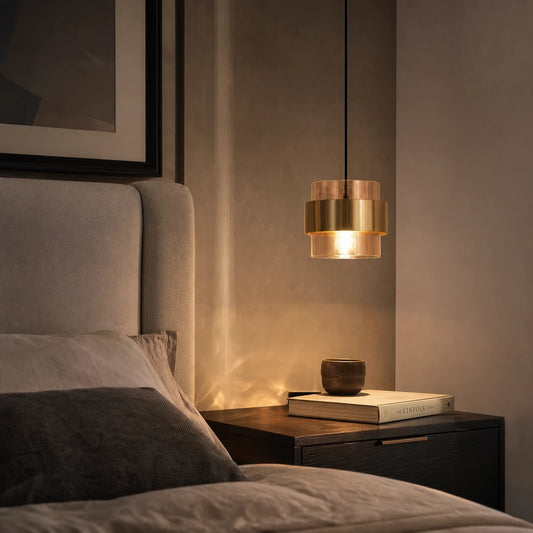 Lampadario a Sospensione LC866/1TN, 1XE27, Altezza Regolabile, Vetro e Metallo - 09_LC866-1TN.png