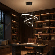 Lampadario a sospensione a LED RICCI 81W, 3 Cerchi, Luce Fredda/Calda/Neutra, Nero, Altezza regolabile - 09_LL104-3BK.png
