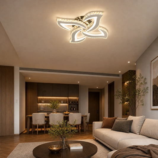 Lampadario LED Alejandro con telecomando, 71W, 4 fiori, luce fredda/calda/neutra dimmerabile, cromo - 09_LT071-4CH.png