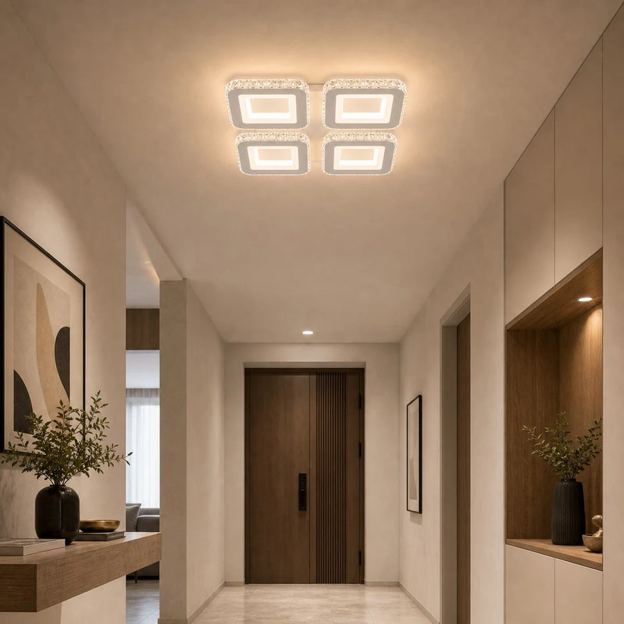 Lustra LED cu telecomanda si cristal LEILA RGB 69W, 4 Patrate, lumina Rece/Calda/Neutra, Dimabila, Alb - 09_LT078-4WH.png