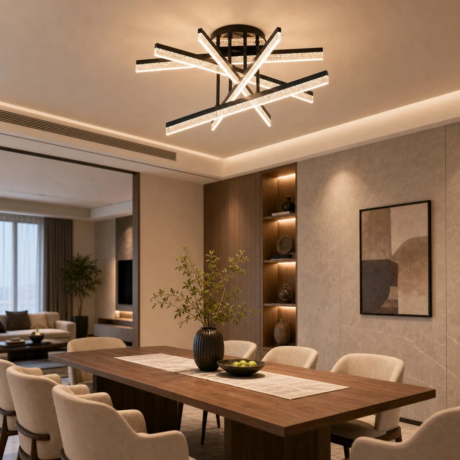 Lustra LED cu Telecomanda LT179/5BK, 68W, 5 Elemente, Lumina Rece/Clada/Neutra, Dimabila, Negru - 09_LT179-5BK.png