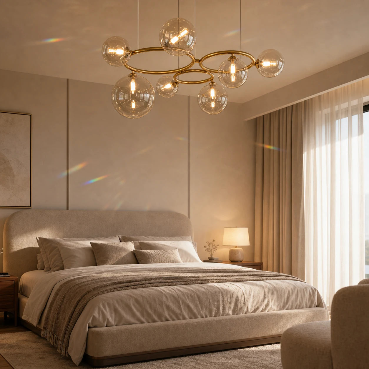 VENERE Luce Lampadario, 3 Cerchi, 7xG9, Oro, Metallo, Altezza Regolabile - 05_LC811-7.png