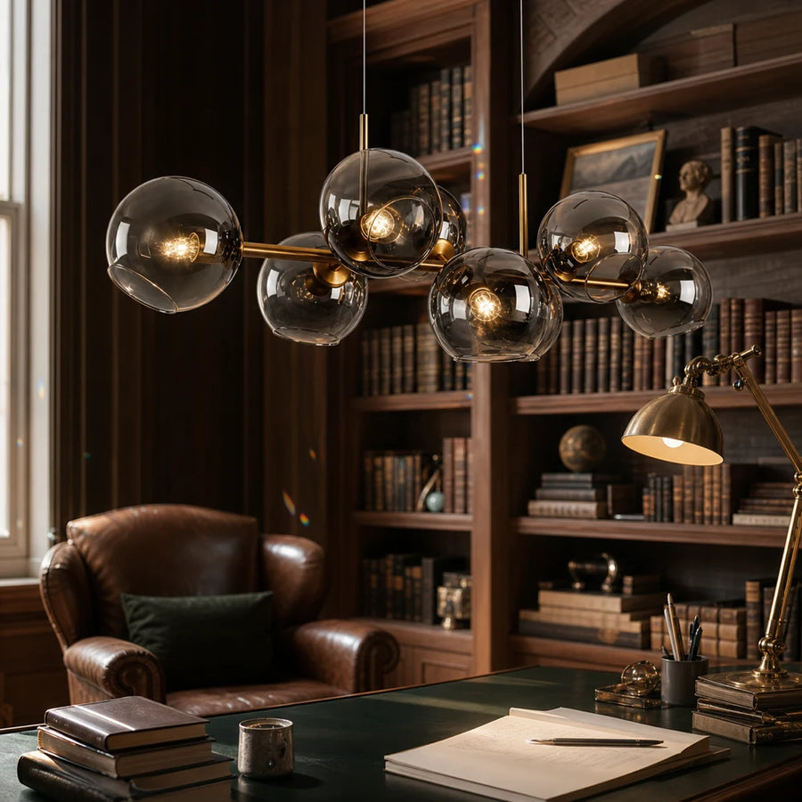 Lampadario a globo, MODEST Grand, 8xE27, Oro, Metallo - 10_LC809-8.png