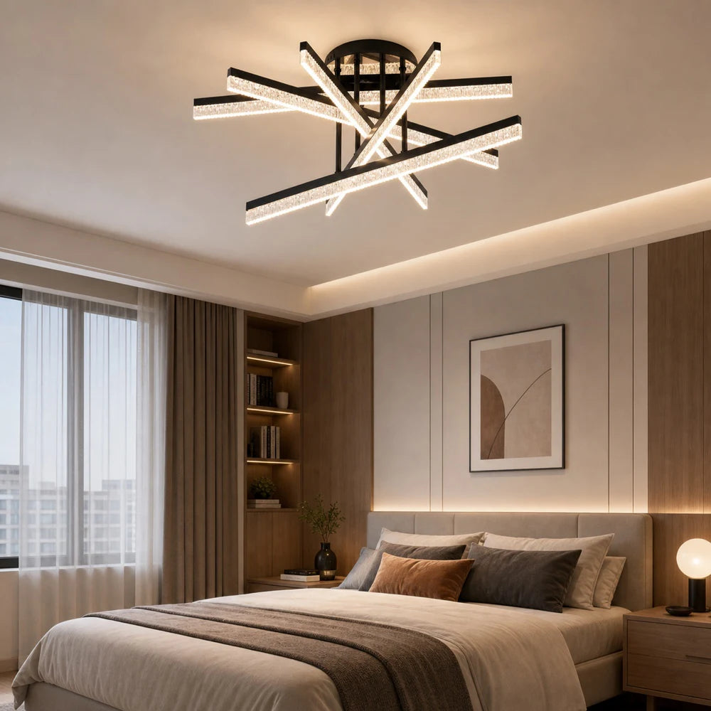 Lustra LED cu Telecomanda LT179/5BK, 68W, 5 Elemente, Lumina Rece/Clada/Neutra, Dimabila, Negru - 10_LT179-5BK.png