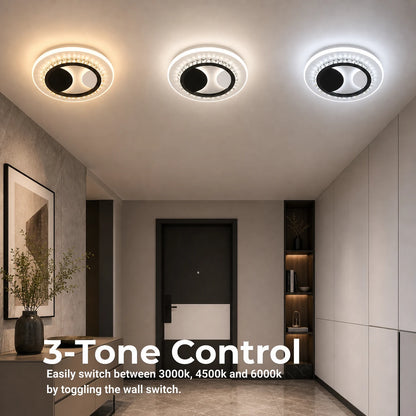 Lampadario LED in cristallo ARIELLA 39W, Rotondo, Luce Fredda/Calda/Neutra, Nero - 11_LL602BK.png