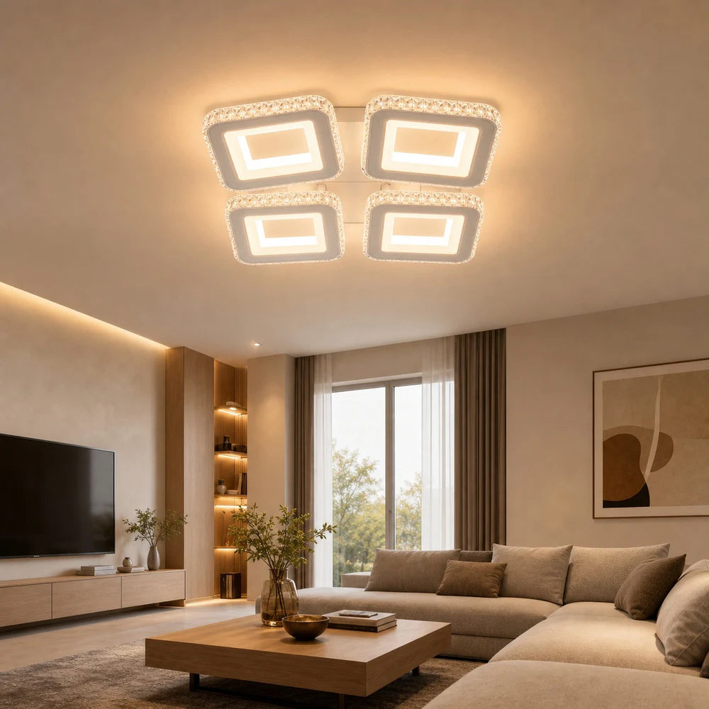 Lustra LED cu telecomanda si cristal LEILA RGB 69W, 4 Patrate, lumina Rece/Calda/Neutra, Dimabila, Alb - 11_LT078-4WH.png