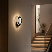 Lampada da parete a LED NOVA Rotonda, 16W, Nero e acciaio inossidabile, Luce calda/fredda/neutra - 12_AL073-1BK.png