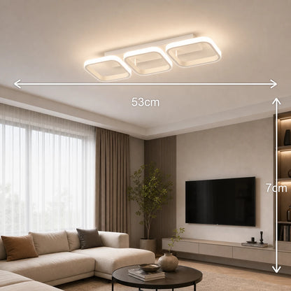 Lampadario LED VERTEX 34W, 3 Quadrati, Lineare, Luce Fredda/Calda/Neutra, Bianco - 12_LL770-3WH.png