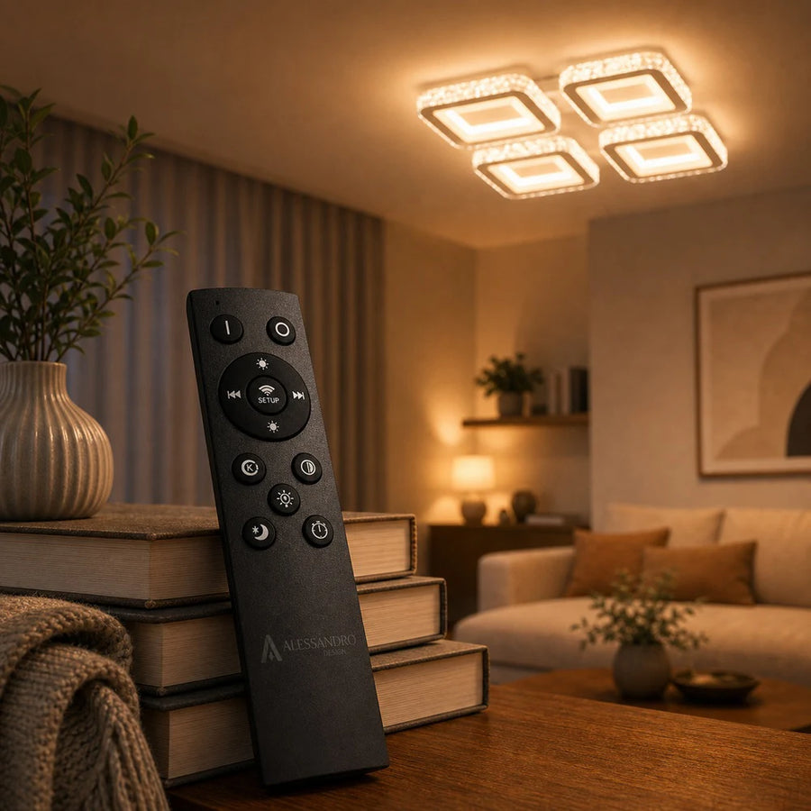 Lustra LED cu telecomanda si cristal LEILA RGB 69W, 4 Patrate, lumina Rece/Calda/Neutra, Dimabila, Alb - 12_LT078-4WH.png