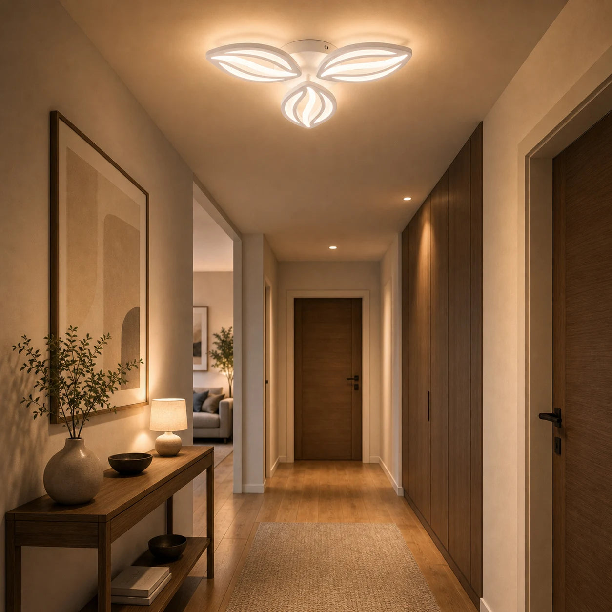 Lustra LED cu telecomanda ORCHID 40W, 3 Petale, lumina Rece/Calda/Neutra, Dimabila, Alb - 12_LT280-3WH.png