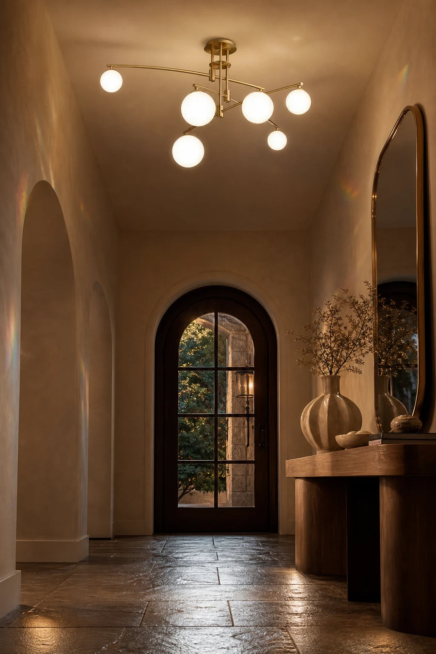 Lampadario con paralume rotondo, cupola PENTHOUSE, 6x G9, oro, metallo - 13_LC825GD.png
