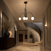 Lampadario con Paralume, Torino, 4xE27, Nero, Metallo - 13_LC850-4BK.png
