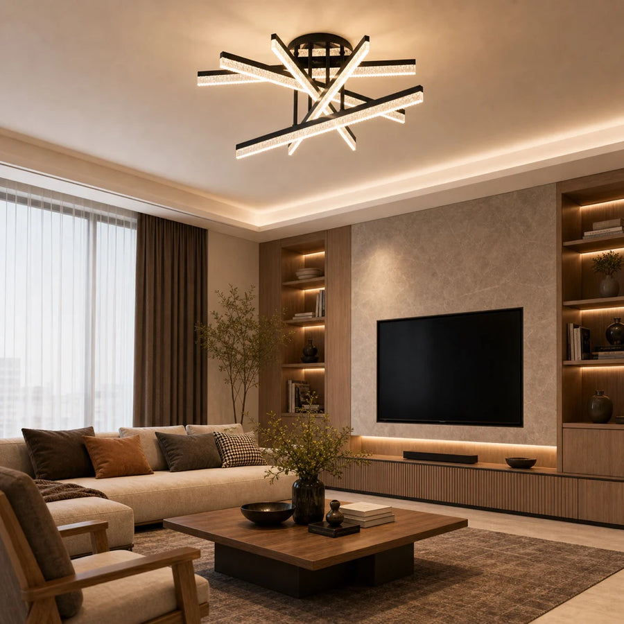 Lustra LED cu Telecomanda LT179/5BK, 68W, 5 Elemente, Lumina Rece/Clada/Neutra, Dimabila, Negru - 13_LT179-5BK.png