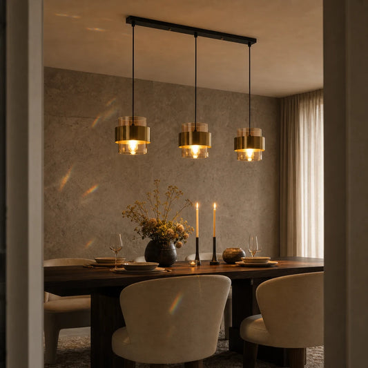 Lampadario a Sospensione LC866/3LTN, 3XE27, Altezza Regolabile, Vetro e Metallo - 07_LC866-3LTN.png