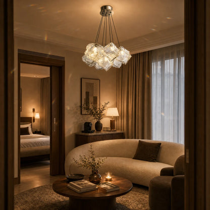 ECOLUCE MODERN Lampadario, Globo, 7xE27, Altezza regolabile, Cromo - 14_LC815-7CH.png