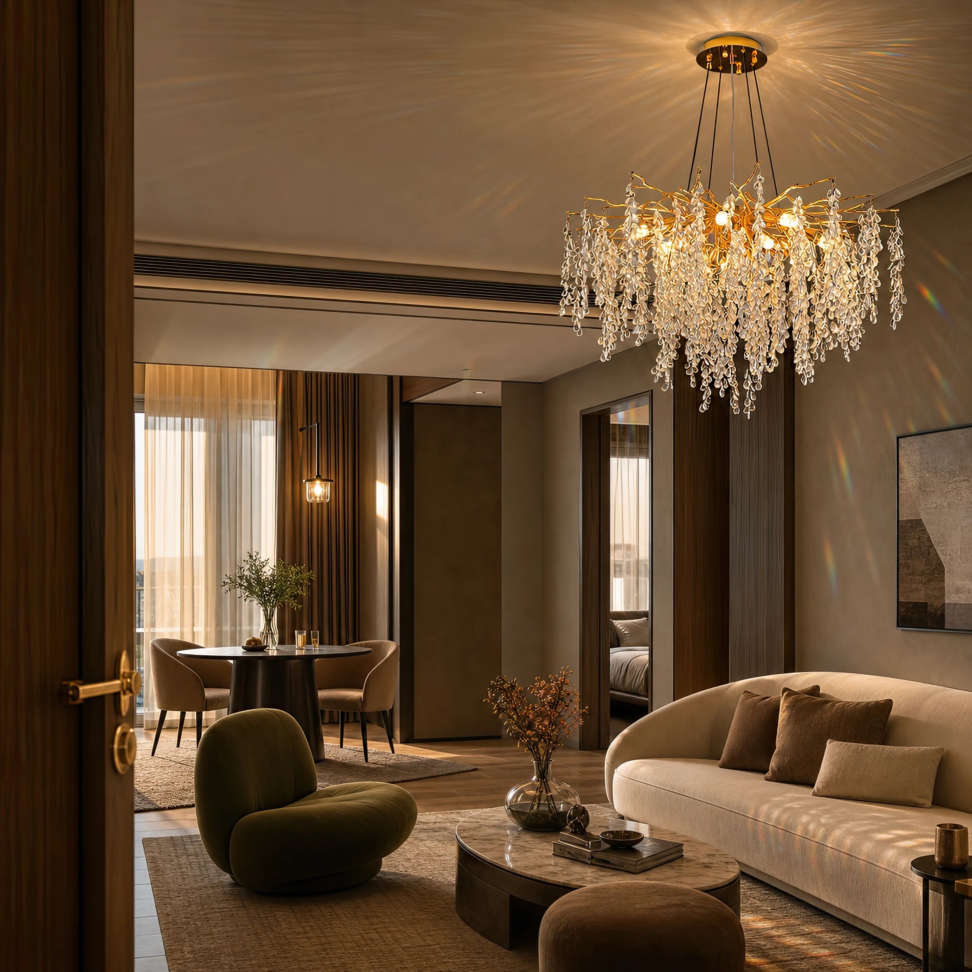 Lampadario in cristallo a cascata WALTZ, 9x G9, oro, 80 cm, altezza regolabile - 15_CC331-80.png