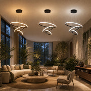 Lampadario a sospensione a LED RICCI 81W, 3 Cerchi, Luce Fredda/Calda/Neutra, Nero, Altezza regolabile - 15_LL104-3BK.png