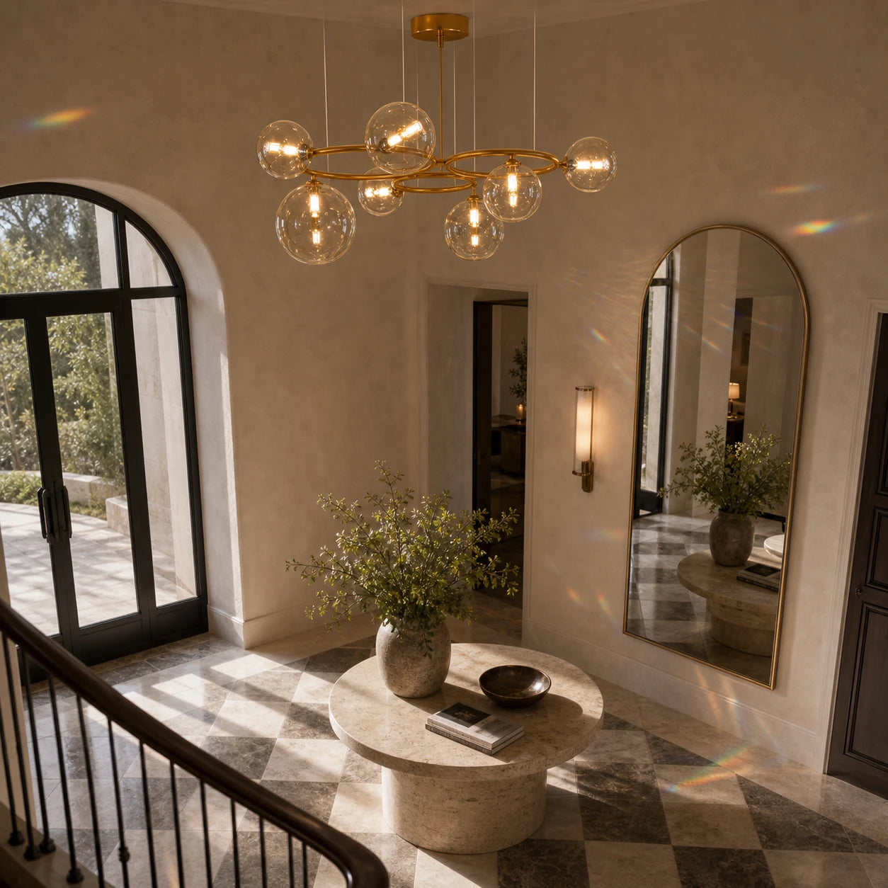 VENERE Luce Lampadario, 3 Cerchi, 7xG9, Oro, Metallo, Altezza Regolabile - 08_LC811-7.png