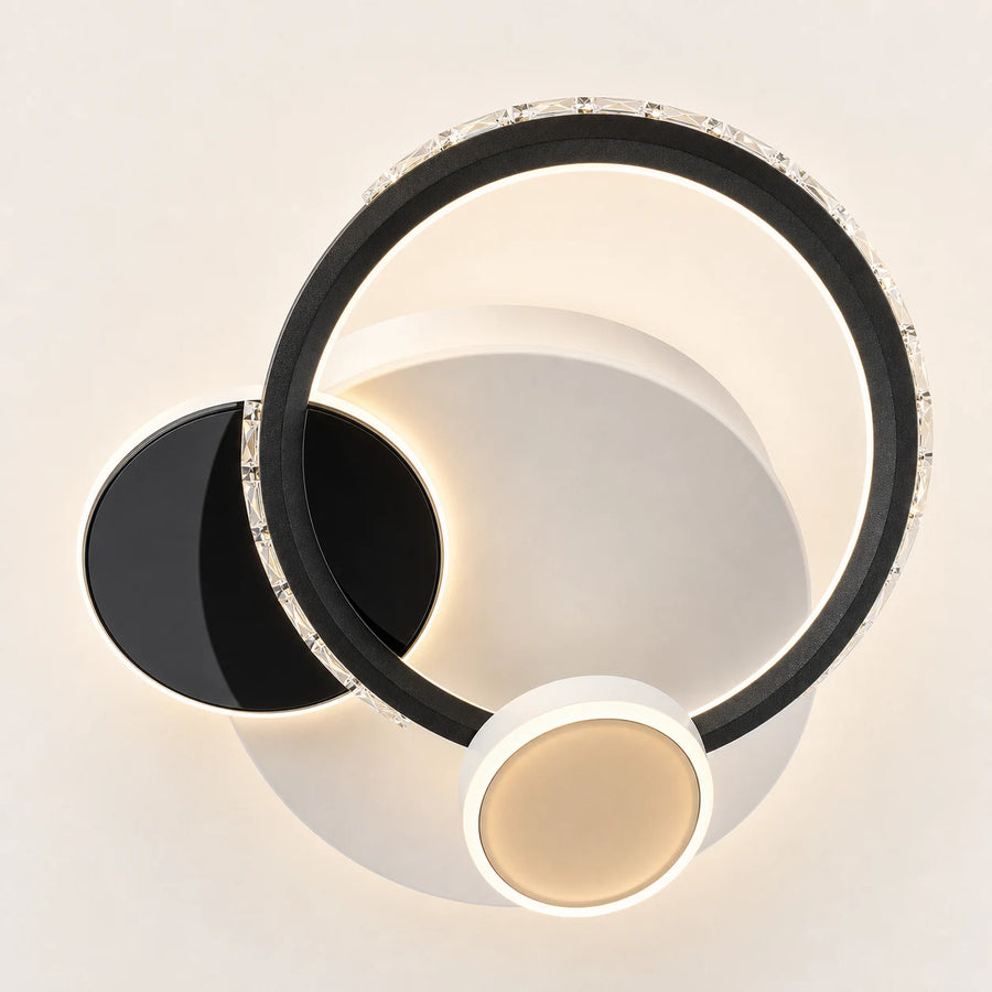Lampadario LED in cristallo PRISMIQ 45W, 3 Cerchi, Luce Fredda/Calda/Neutra, Nero - 10_LL654-300BK.png