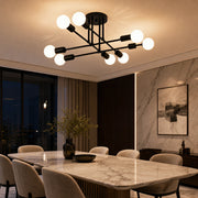 Lampadario Octa classico modernista, 8x E27, nero, design moderno, metallo, senza paralume - 15_LC360-8BK.png