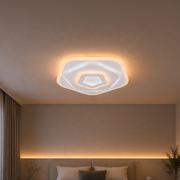 Lampadario LED con Telecomando PENTAGON 59W, 40cm, Luce Fredda/Calda/Neutra 3000K/4000K/6000K, Bianco, Metallo e Acrilico Lampadari LED con Telecomando Titolo predefinito Alessandro Design