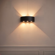 Lampada da Parete a LED per Esterni Ellis, 6W, 6 Sorgenti Luminose, Luce Calda, Lampada da Parete per Esterno Nera Titolo predefinito Alessandro Design