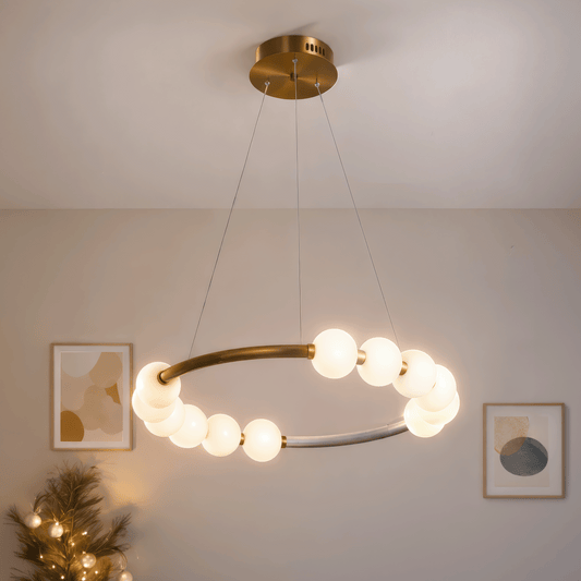 Lampada a Sospensione LED in Acrilico Nova 57W con Telecomando, Dimmerabile, 3000K/4000K/6000K, Lampadari LED in Oro, Metallo e Acrilico con Telecomando Titolo predefinito Alessandro Design
