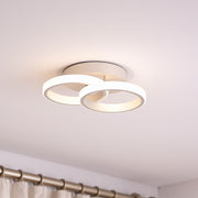 Lampadario LED VERTEX CIRCULA 21W, 2 Cerchi, Strutture in Metallo, Luce Fredda/Calda/Neutra, Lampadari LED Bianchi Titolo predefinito Alessandro Design