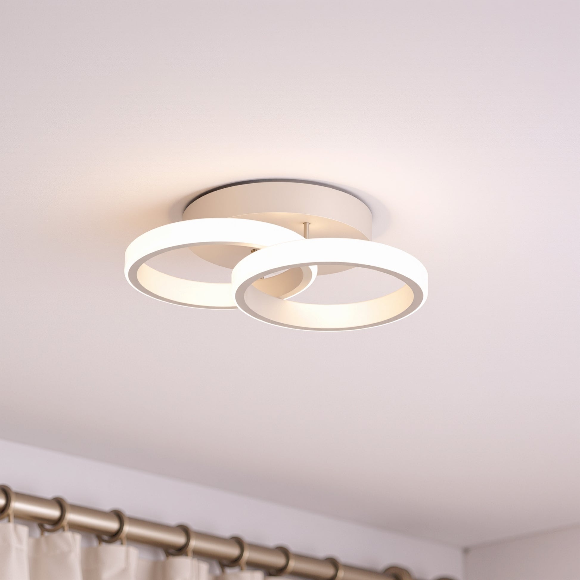 Lampadario LED VERTEX CIRCULA 21W, 2 Cerchi, Strutture in Metallo, Luce Fredda/Calda/Neutra, Lampadari LED Bianchi Titolo predefinito Alessandro Design