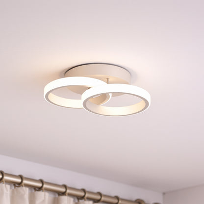 Lampadario LED VERTEX CIRCULA 21W, 2 Cerchi, Strutture in Metallo, Luce Fredda/Calda/Neutra, Lampadari LED Bianchi Titolo predefinito Alessandro Design