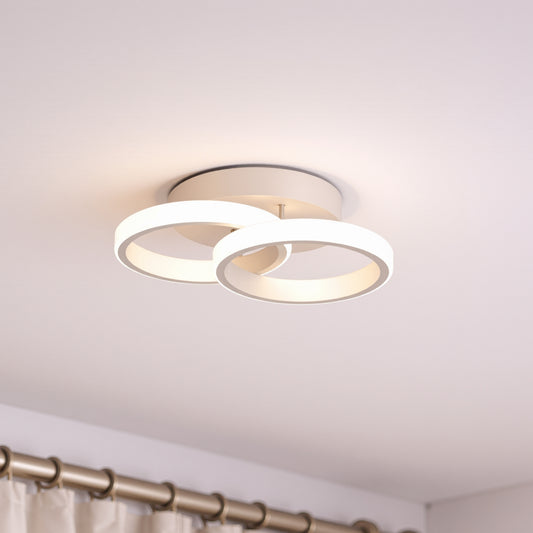 Lampadario LED VERTEX CIRCULA 21W, 2 Cerchi, Strutture in Metallo, Luce Fredda/Calda/Neutra, Lampadari LED Bianchi Titolo predefinito Alessandro Design