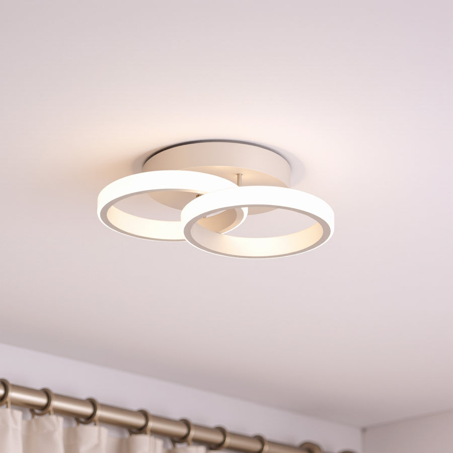 Lampadario LED VERTEX CIRCULA 21W, 2 Cerchi, Strutture in Metallo, Luce Fredda/Calda/Neutra, Lampadari LED Bianchi Titolo predefinito Alessandro Design