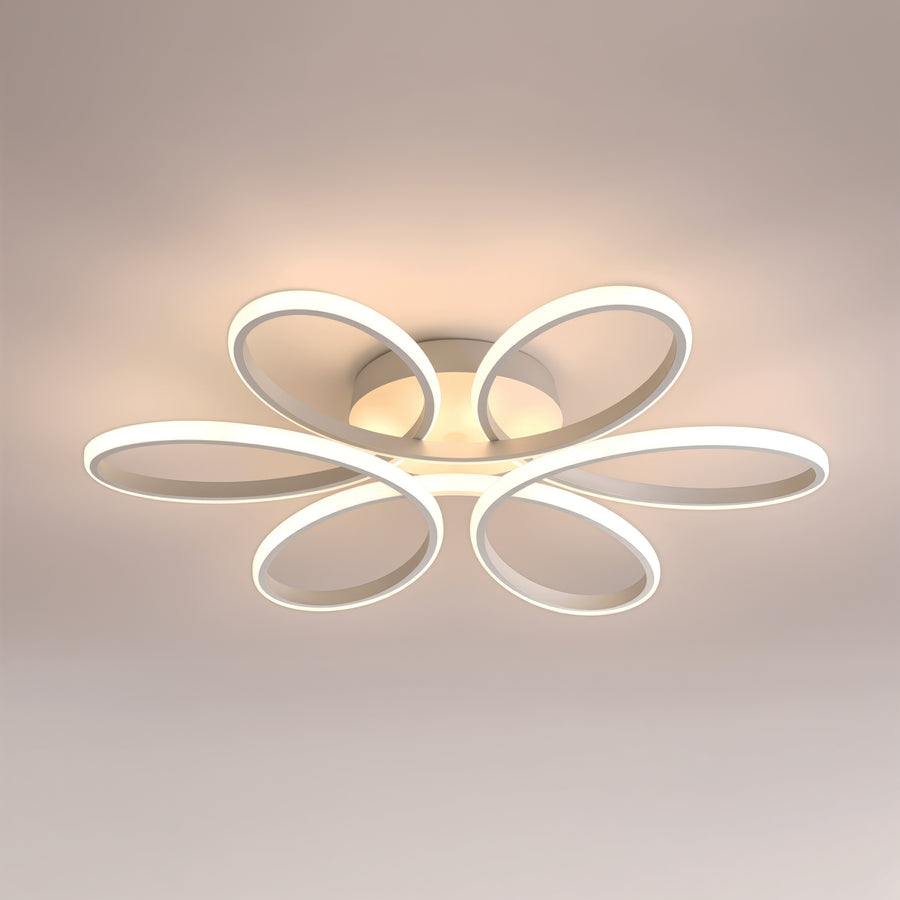 Lampadario a LED con telecomando ELIZA, 63W, Luce Fredda/Calda/Neutra, Dimmerabile, Lampadario a LED Bianco con telecomando Titolo predefinito Alessandro Design