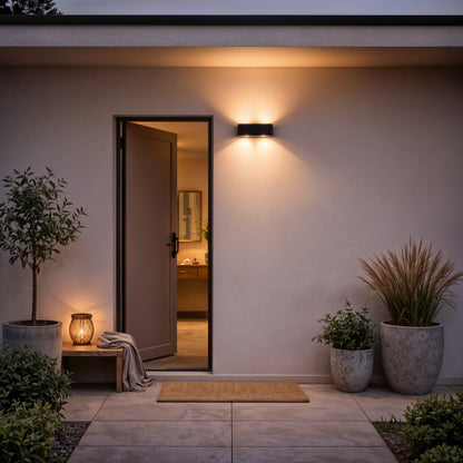 Lampada da Parete a LED per Esterni Ellis, 6W, 6 Sorgenti Luminose, Luce Calda, Lampada da Parete per Esterno Nera Titolo predefinito Alessandro Design