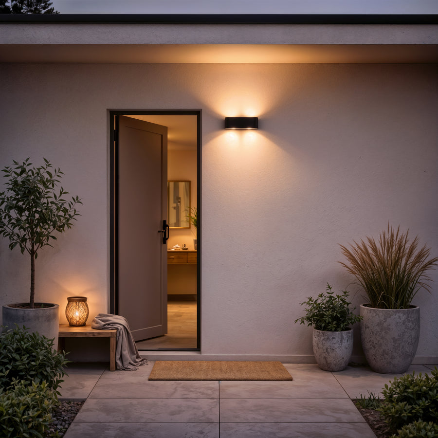 Lampada da Parete a LED per Esterni Ellis, 6W, 6 Sorgenti Luminose, Luce Calda, Lampada da Parete per Esterno Nera Titolo predefinito Alessandro Design
