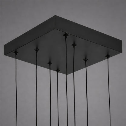 Lampadario LED con Telecomando, Sospensione 96W, 4 Elementi, Luce Fredda/Calda/Neutra, Dimmerabile, Altezza Regolabile, Nero Lampadari LED con Telecomando Titolo predefinito Alessandro Design