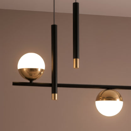 Lampadario LED a sospensione con telecomando DAMARA 44W, Luce Fredda/Calda/Neutra, Dimmerabile, Nero, Altezza Regolabile Lampadari LED con Telecomando Titolo predefinito Alessandro Design
