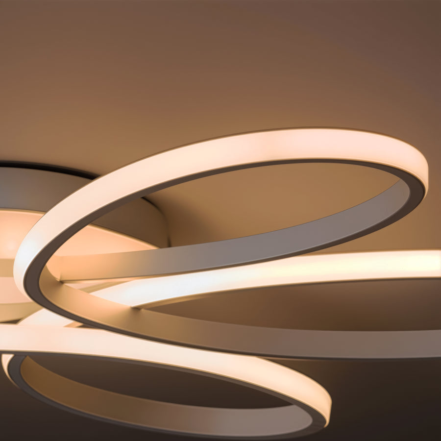 Lampadario a LED con telecomando ELIZA, 63W, Luce Fredda/Calda/Neutra, Dimmerabile, Lampadario a LED Bianco con telecomando Titolo predefinito Alessandro Design