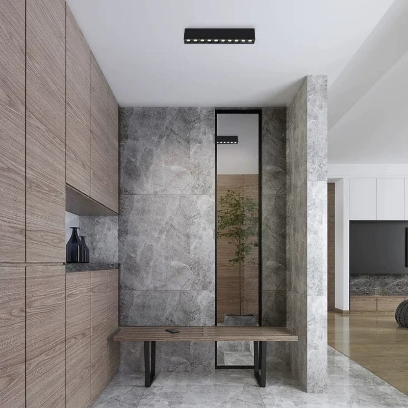 Proiettore Lineare LED Grid Applicata 15W, Luce Neutra 4000K, 10 sorgenti, Plafoniere LED 27 x 3,5 x 6,5 cm Titolo predefinito Alessandro Design