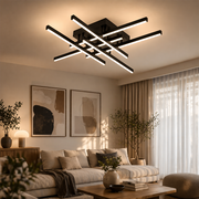 Lampadario LED con Telecomando LINEX, 81W, 6 Elementi, Lineare, Luce Fredda/Calda/Neutra, Dimmerabile, Nero Lampadari LED con Telecomando Titolo predefinito Alessandro Design