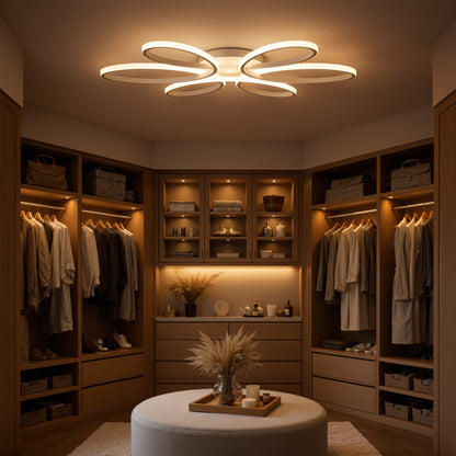 Lampadario a LED con telecomando ELIZA, 63W, Luce Fredda/Calda/Neutra, Dimmerabile, Lampadario a LED Bianco con telecomando Titolo predefinito Alessandro Design